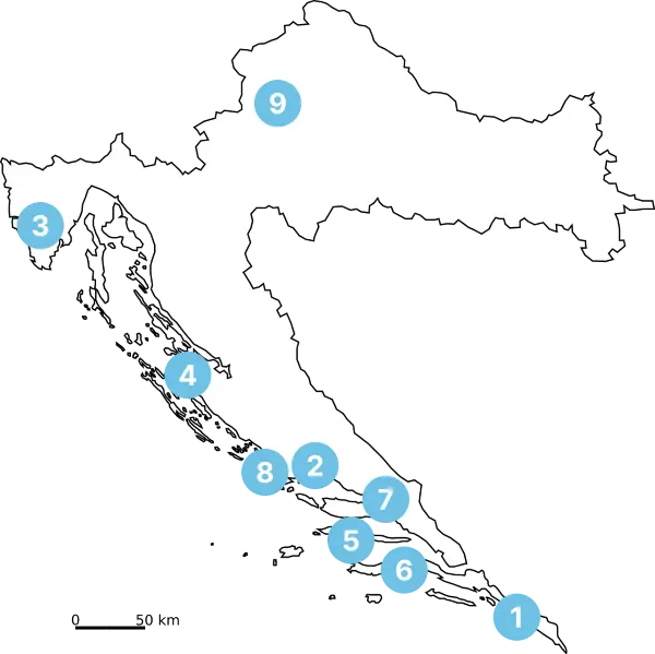Kroatien Immobilien Standorte